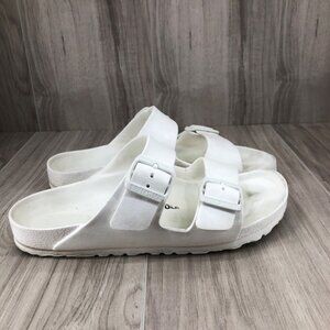 Birkenstock Sandals Womens 7 Arizona Eva White Rubber Slip On Waterproof Shoes